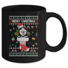Merry Christmas Siberian Husky In Sock Dog Funny Ugly Xmas Mug Coffee Mug | Teecentury.com