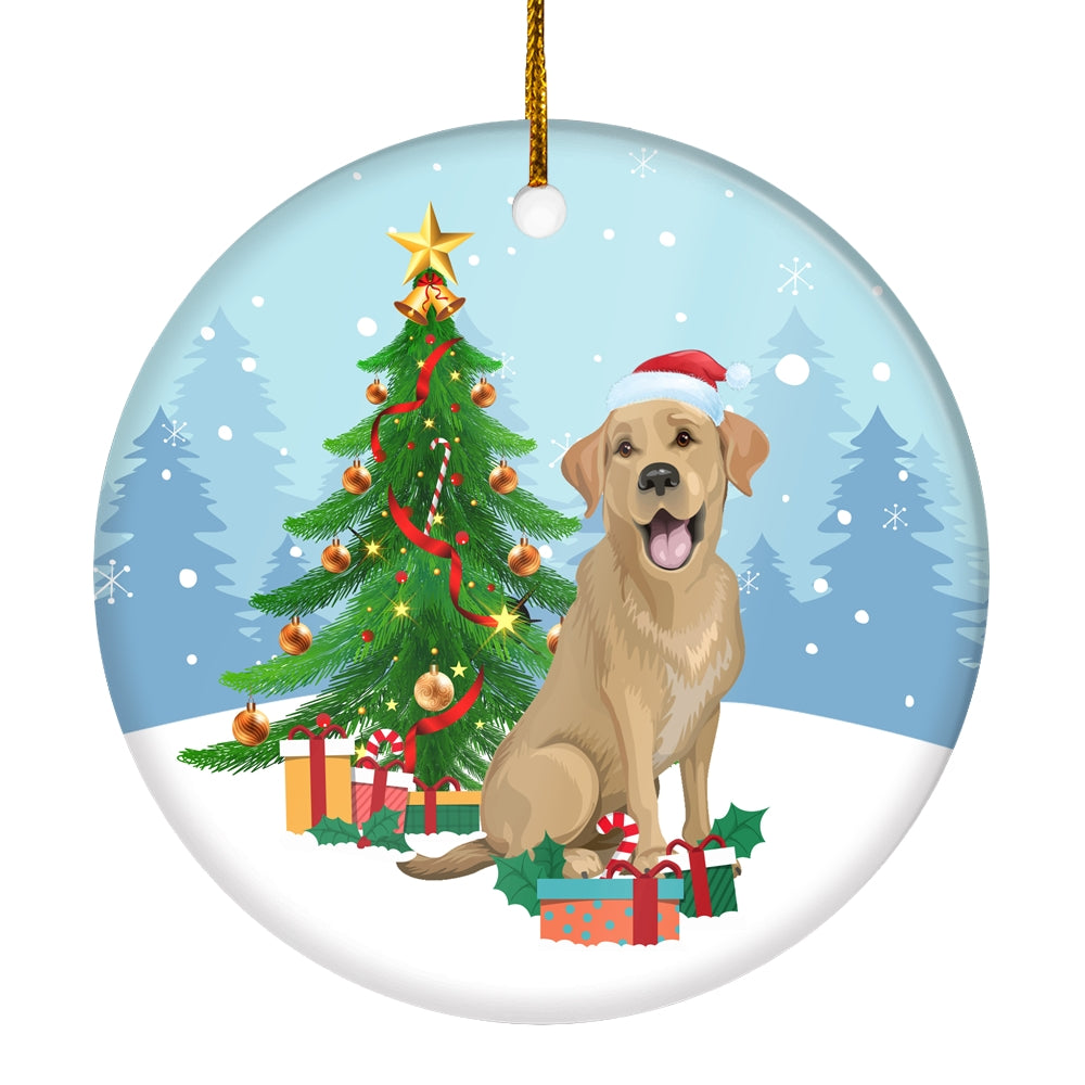 Christmas Golden Retriever Dog Gift Box Graphic by Quoteer
