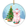 Merry Christmas Tree Pig Christmas Tree Ornament Ornament | Teecentury.com
