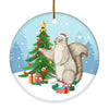 Merry Christmas Tree Squirrel Christmas Tree Ornament Ornament | Teecentury.com