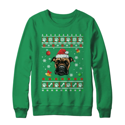 Merry Christmas Ugly Xmas Boxer Santa Hat Funny Shirt & Sweatshirt | teecentury