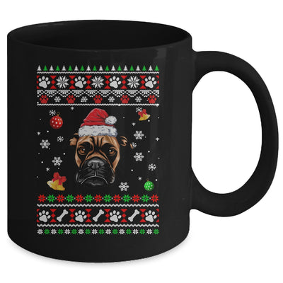 Merry Christmas Ugly Xmas Boxer Santa Hat Funny Mug | teecentury