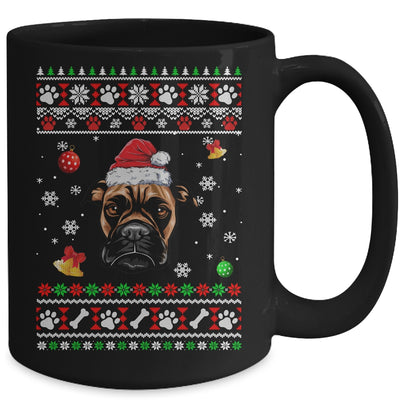 Merry Christmas Ugly Xmas Boxer Santa Hat Funny Mug | teecentury