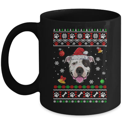 Merry Christmas Ugly Xmas Bull Terrier Santa Hat Funny Mug | teecentury