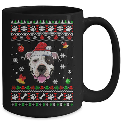 Merry Christmas Ugly Xmas Bull Terrier Santa Hat Funny Mug | teecentury