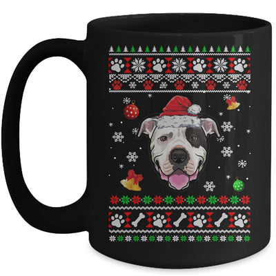 Merry Christmas Ugly Xmas Bull Terrier Santa Hat Funny Mug | teecentury