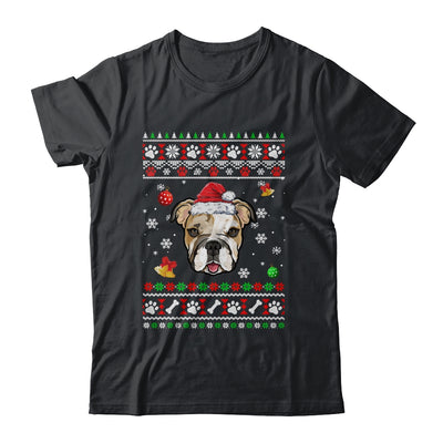 Merry Christmas Ugly Xmas Bulldog Santa Hat Funny Shirt & Sweatshirt | teecentury