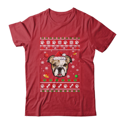 Merry Christmas Ugly Xmas Bulldog Santa Hat Funny Shirt & Sweatshirt | teecentury