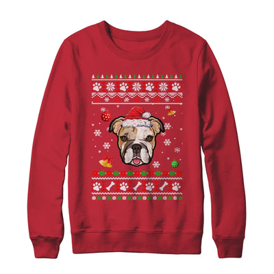 Merry Christmas Ugly Xmas Bulldog Santa Hat Funny Shirt & Sweatshirt | teecentury