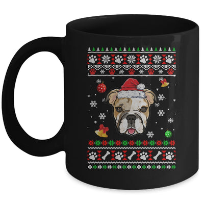 Merry Christmas Ugly Xmas Bulldog Santa Hat Funny Mug | teecentury