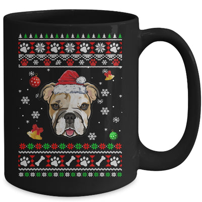 Merry Christmas Ugly Xmas Bulldog Santa Hat Funny Mug | teecentury