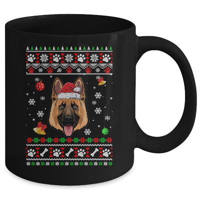 Merry Christmas Ugly Xmas German Shepherd Santa Hat Funny Mug | teecentury