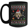 Merry Christmas Ugly Xmas Golden Retriever Santa Hat Funny Mug | teecentury