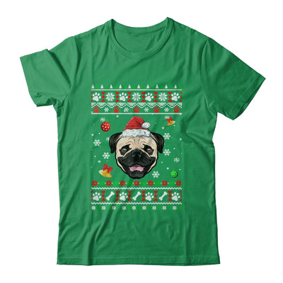 Merry Christmas Ugly Xmas Pug Santa Hat Funny Shirt & Sweatshirt | teecentury