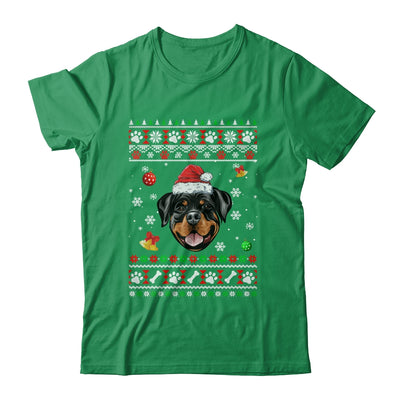 Merry Christmas Ugly Xmas Rottweiler Santa Hat Funny Shirt & Sweatshirt | teecentury