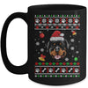 Merry Christmas Ugly Xmas Rottweiler Santa Hat Funny Mug | teecentury