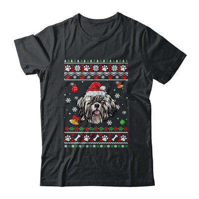 Merry Christmas Ugly Xmas Shih Tzu Santa Hat Funny Shirt & Sweatshirt | teecentury