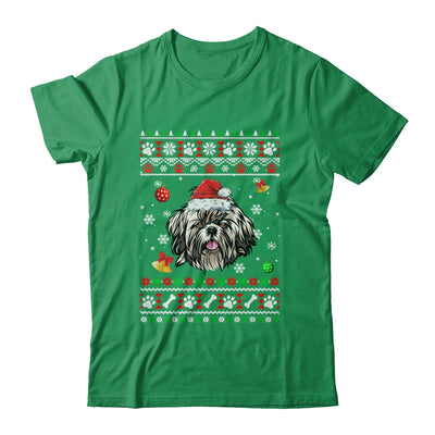 Merry Christmas Ugly Xmas Shih Tzu Santa Hat Funny Shirt & Sweatshirt | teecentury