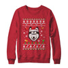 Merry Christmas Ugly Xmas Siberian Husky Santa Hat Funny Shirt & Sweatshirt | teecentury
