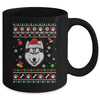 Merry Christmas Ugly Xmas Siberian Husky Santa Hat Funny Mug | teecentury