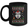 Merry Christmas Ugly Xmas Siberian Husky Santa Hat Funny Mug | teecentury