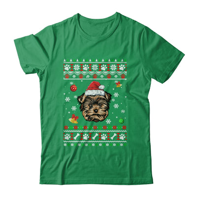 Merry Christmas Ugly Xmas Yorkie Santa Hat Funny Shirt & Sweatshirt | teecentury