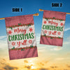 Merry Christmas Y'all Flag Buffalo Check Plaid Xmas Quote Flag | Teecentury.com