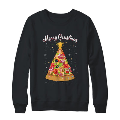 Merry Crustmas Pizza Christmas Tree Xmas T-Shirt & Sweatshirt | Teecentury.com