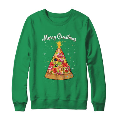Merry Crustmas Pizza Christmas Tree Xmas T-Shirt & Sweatshirt | Teecentury.com