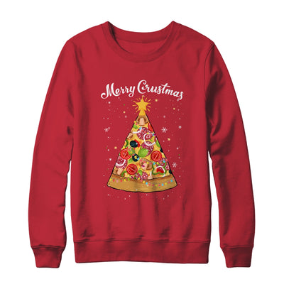 Merry Crustmas Pizza Christmas Tree Xmas T-Shirt & Sweatshirt | Teecentury.com