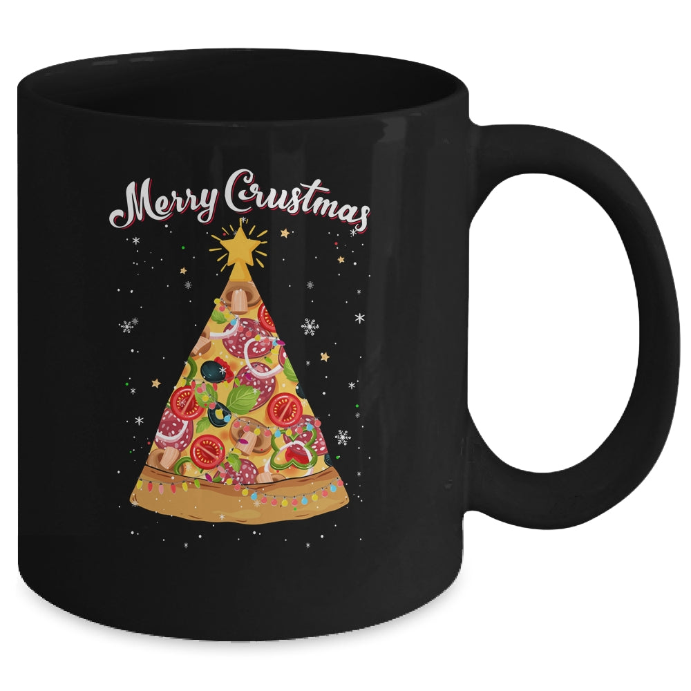 Merry Crustmas Pizza Christmas Tree Xmas Mug Coffee Mug | Teecentury.com