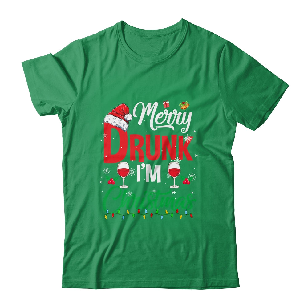 Merry Drunk Im Christmas Funny Naughty Drinking T-Shirt & Sweatshirt | Teecentury.com