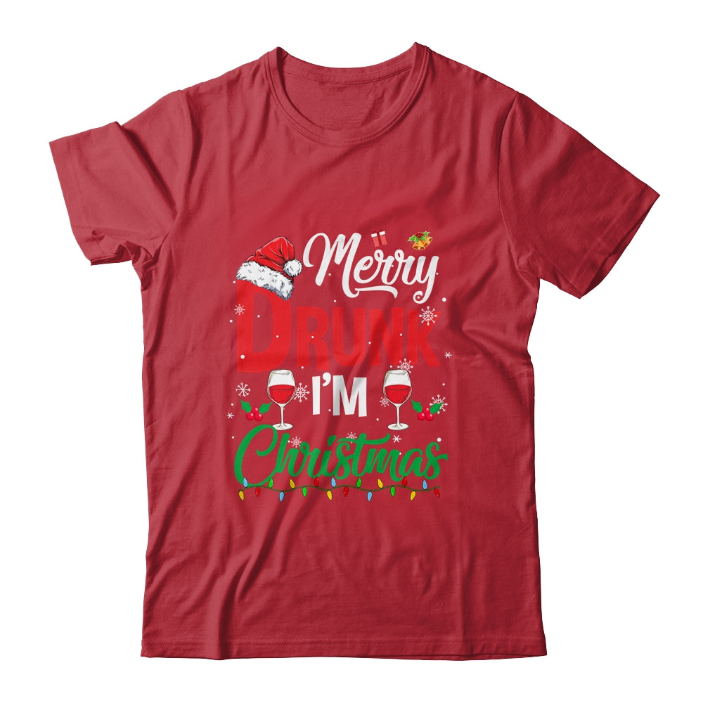Merry Drunk Im Christmas Funny Naughty Drinking T-Shirt & Sweatshirt | Teecentury.com
