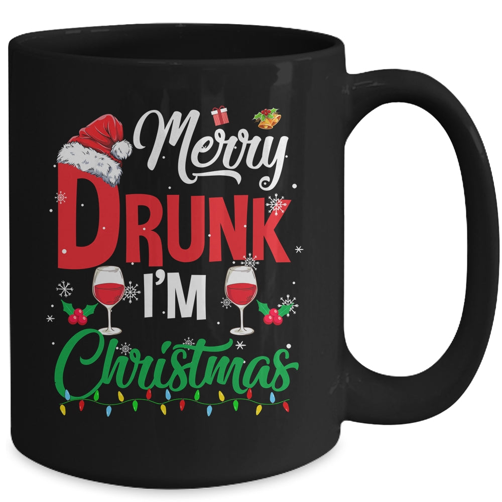 Merry Drunk Im Christmas Funny Naughty Drinking Mug Coffee Mug | Teecentury.com
