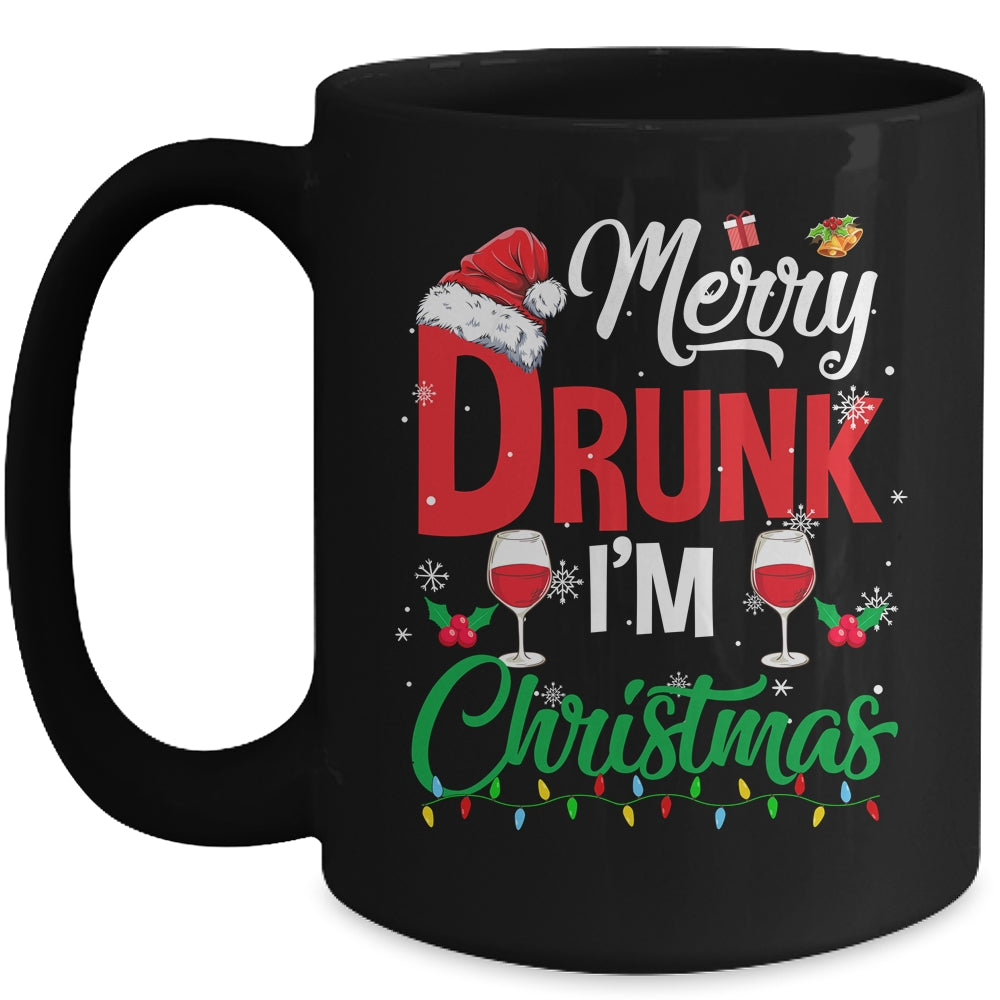 Merry Drunk Im Christmas Funny Naughty Drinking Mug Coffee Mug | Teecentury.com