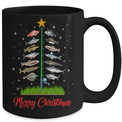 Merry Fishmas Christmas Tree Fish Funny Fishing Mug Coffee Mug | Teecentury.com