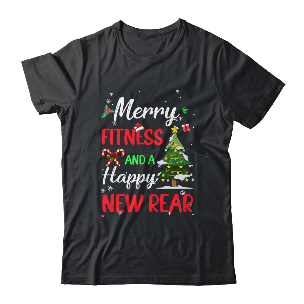 Merry Fitness Happy New Rear Workout Gym Christmas Men Women Shirt & Sweatshirt | teecentury