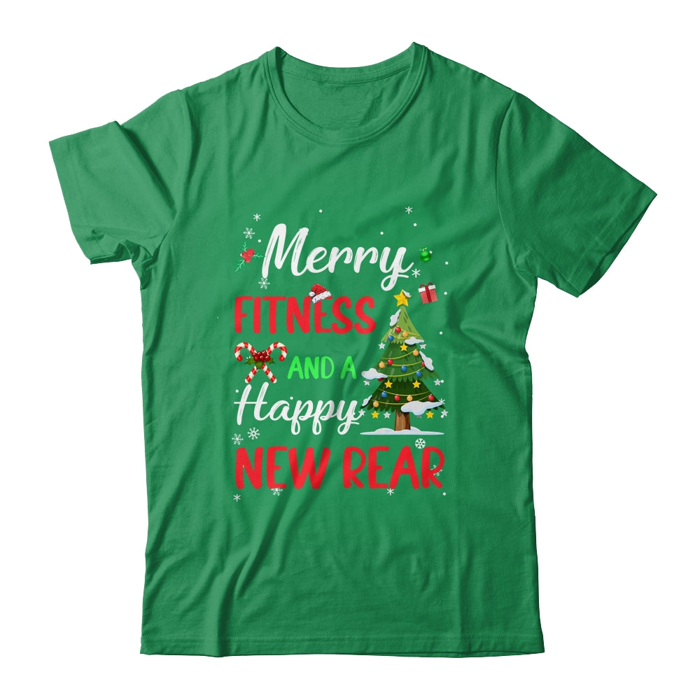 Merry Fitness Happy New Rear Workout Gym Christmas Men Women Shirt & Sweatshirt | teecentury