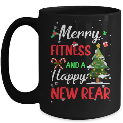 Merry Fitness Happy New Rear Workout Gym Christmas Men Women Mug | teecentury