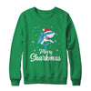 Merry Sharkmas Santa Christmas Sharks Lover Gift T-Shirt & Sweatshirt | Teecentury.com