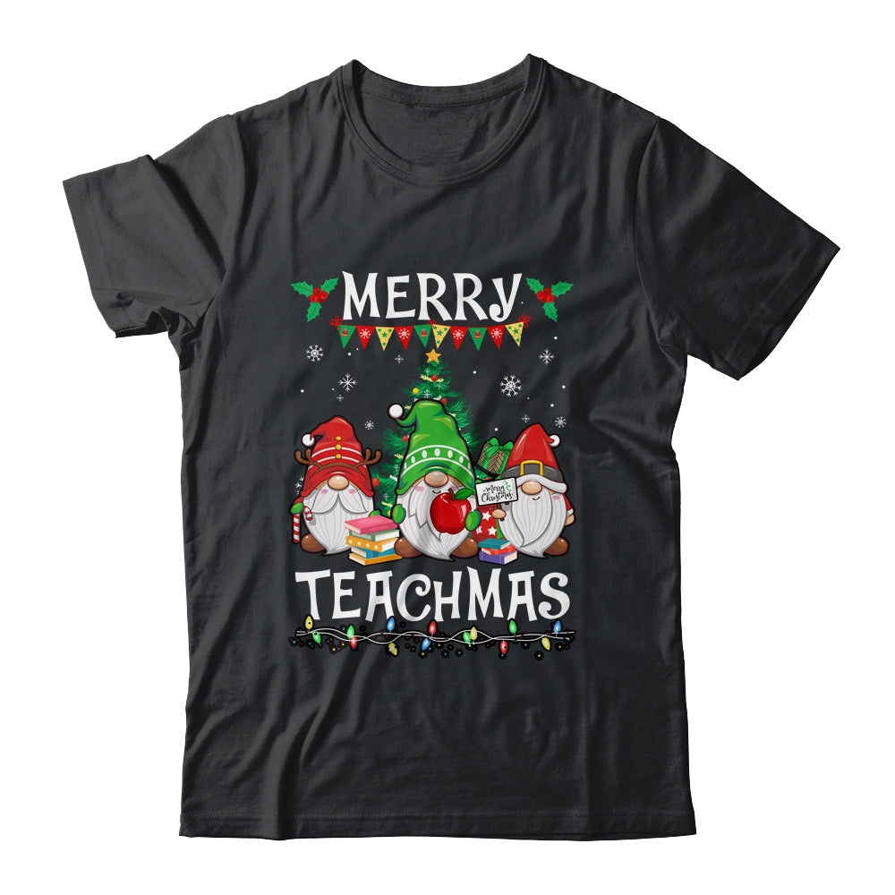 Merry Teachmas Christmas Funny Teacher Xmas Gnome Shirt & Sweatshirt | teecentury