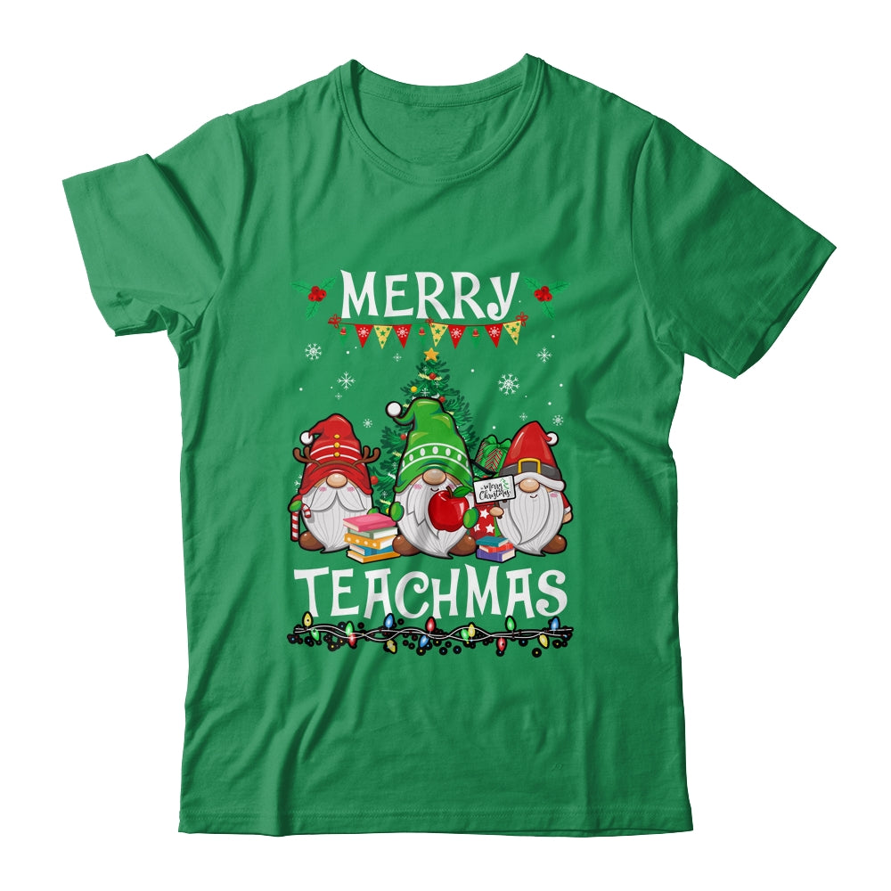 Merry Teachmas Christmas Funny Teacher Xmas Gnome Shirt & Sweatshirt | teecentury