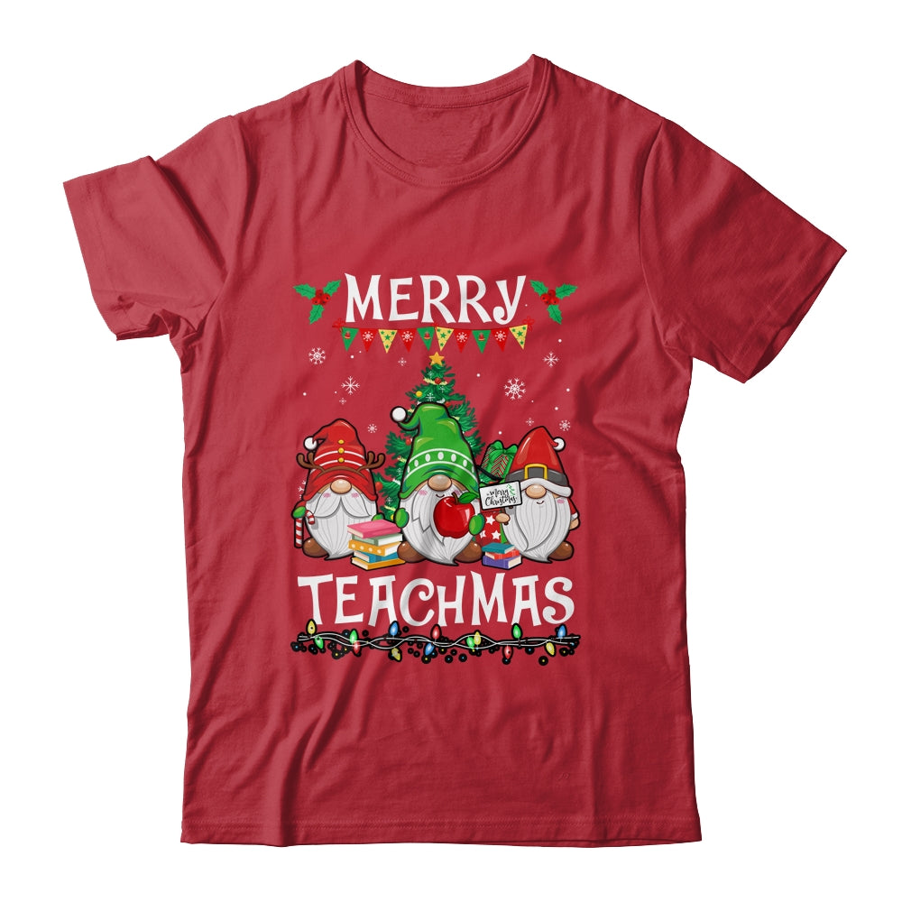 Merry Teachmas Christmas Funny Teacher Xmas Gnome Shirt & Sweatshirt | teecentury