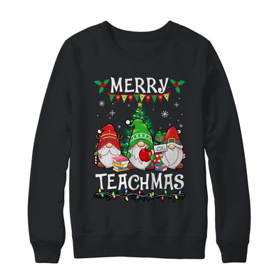 Merry Teachmas Christmas Funny Teacher Xmas Gnome Shirt & Sweatshirt | teecentury
