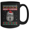 Merry Wolfmas Merry Christmas Ugly Wolf Funny Xmas Mug Coffee Mug | Teecentury.com