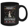 Merry Woofmas Beagle Santa Reindeer Ugly Christmas Sweater Mug Coffee Mug | Teecentury.com