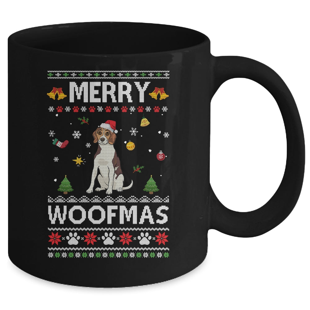 Merry Woofmas Beagle Santa Reindeer Ugly Christmas Sweater Mug Coffee Mug | Teecentury.com
