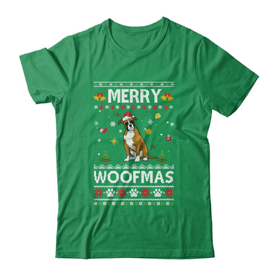 Merry Woofmas Boxer Santa Reindeer Ugly Christmas Sweater T-Shirt & Sweatshirt | Teecentury.com