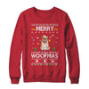 Merry Woofmas Bulldog Santa Reindeer Ugly Christmas Sweater T-Shirt & Sweatshirt | Teecentury.com