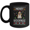 Merry Woofmas Bulldog Santa Reindeer Ugly Christmas Sweater Mug Coffee Mug | Teecentury.com